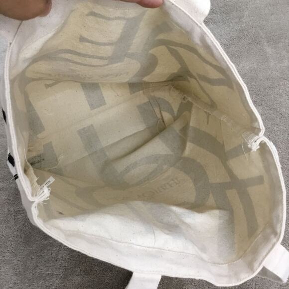 THE NEW YORKER Magazine Bag Classic Cotton Canvas Tote Handle Shoulder Natural - Picture 2 of 5